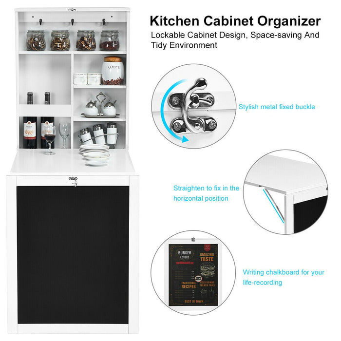 Convertible Wall Mounted Table with A Chalkboard/White - Cool Stuff & Accessories