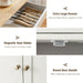 Kitchen Cart with Rubber Wood Top 3 Tier Wine Racks 2 Cabinets/White - Cool Stuff & Accessories