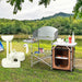 Foldable Outdoor BBQ Grilling Table With Windscreen Bag - Cool Stuff & Accessories