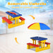 Kids Picnic Folding Table and Bench with Umbrella/ Yellow - Cool Stuff & Accessories