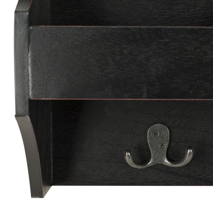 Darcey Hanging Storage Wall Rack/Black
