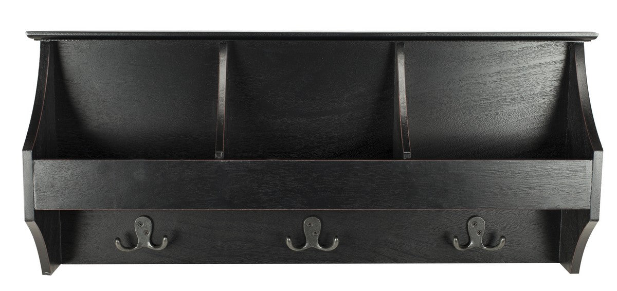 Darcey Hanging Storage Wall Rack/Black