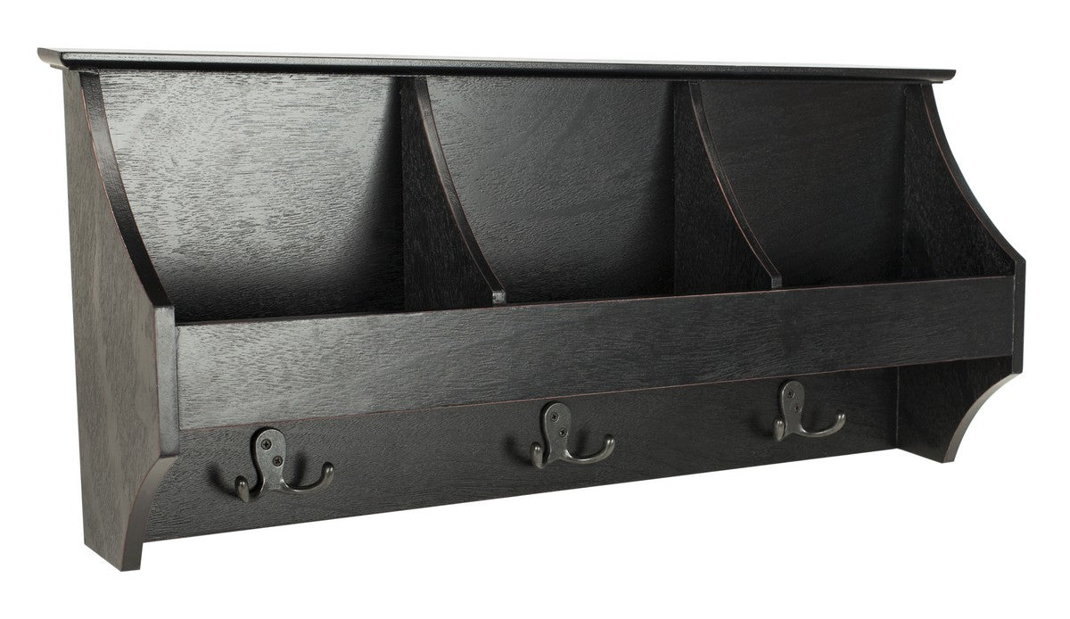 Darcey Hanging Storage Wall Rack/Black