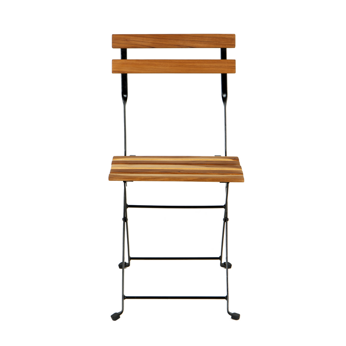 Solid Teak Wood Bistro Set Folding Table And Chair /Navy