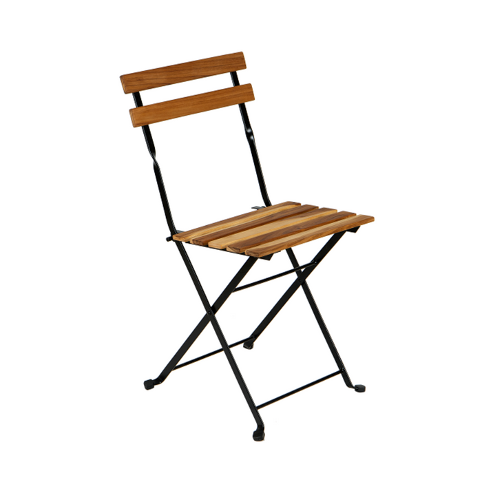 Solid Teak Wood Bistro Set Folding Table And Chair /Navy