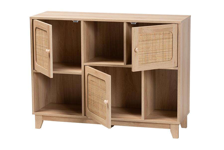 ELSBETH RATTAN 3 DOOR SIDEBOARD