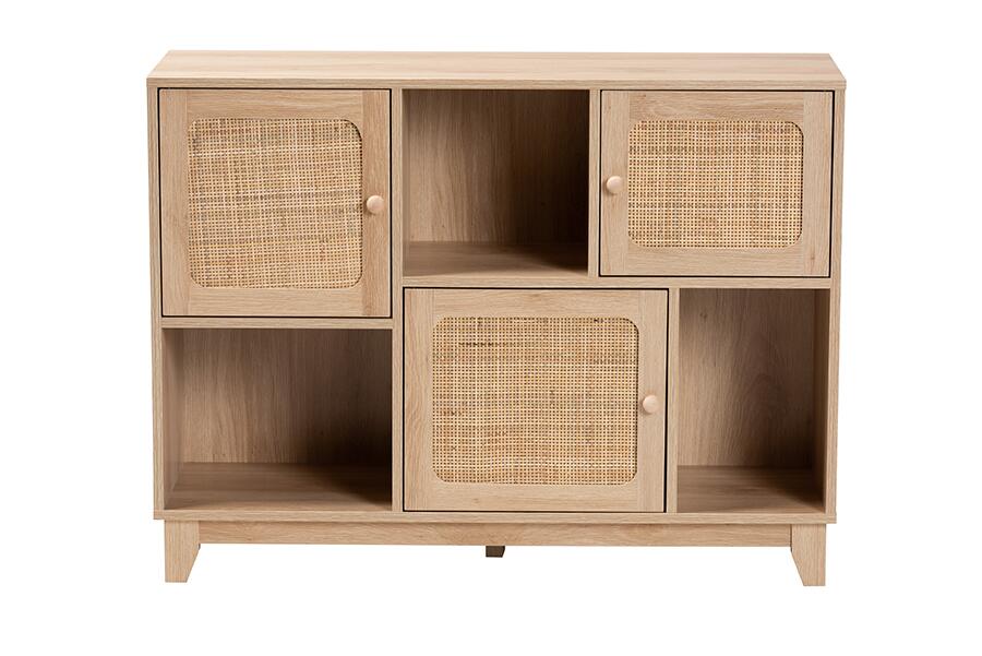 ELSBETH RATTAN 3 DOOR SIDEBOARD