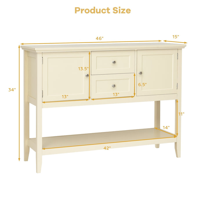 Wooden Console Table with Drawers / Beige - Cool Stuff & Accessories