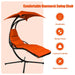 Hanging Stand Chaise Lounger Swing Chair with Pillow/ Orange - Cool Stuff & Accessories