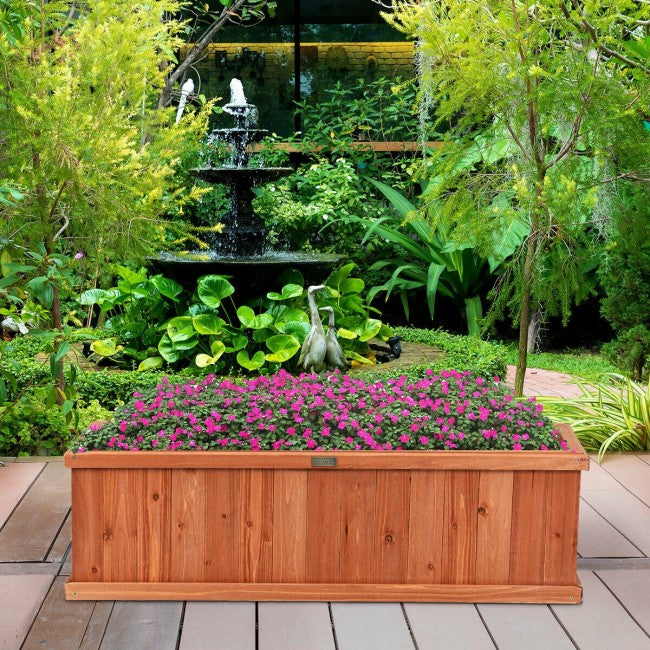 3 Feet x 3 Inch Wooden Decorative Planter Box/Brown