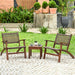 3PCS Outdoor Wooden Patio Rattan Furniture Set - Cool Stuff & Accessories
