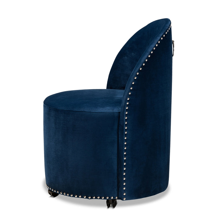 Bethel Rolling Accent Chair / Navy Blue - Cool Stuff & Accessories