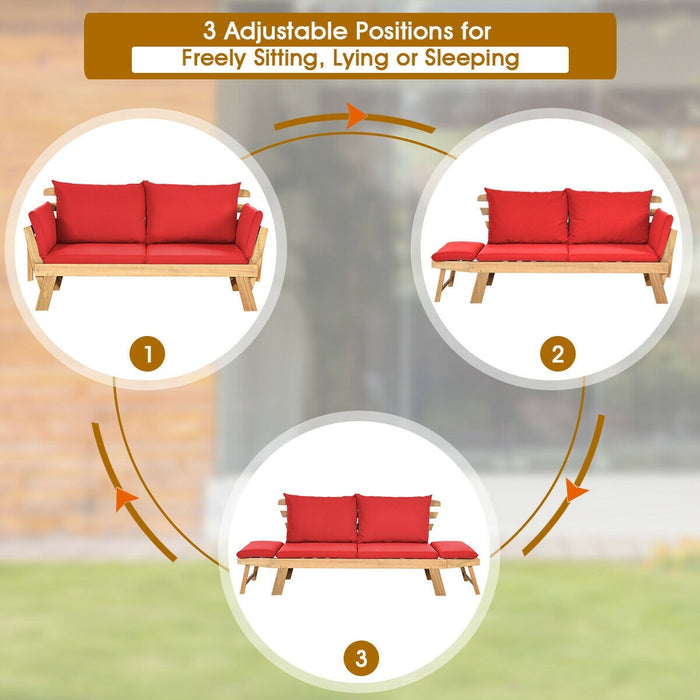 Adjustable Patio Convertible Sofa with Thick Cushion - Cool Stuff & Accessories