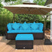 4 Pcs Ottoman Garden Deck Patio Rattan Wicker Furniture Set Cushioned Sofa - Cool Stuff & Accessories