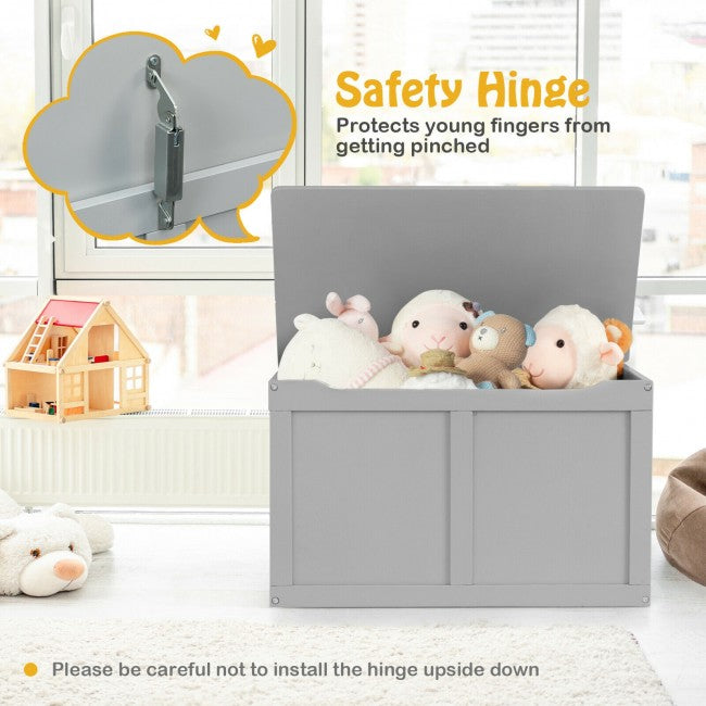 Wooden Chest Organizer Toy Storage Box/Grey