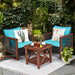 3 Pcs Patio Wicker Furniture Sofa Set with Wooden Frame and Cushion - Cool Stuff & Accessories