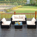 5 Pcs Patio Cushioned Rattan Furniture Set - Cool Stuff & Accessories