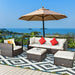 6 Pcs Patio Rattan Sectional Cushion Furniture Set - Cool Stuff & Accessories