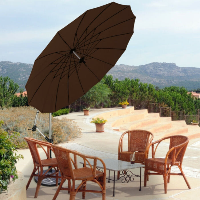 10 Feet Patio Offset Umbrella/Tan