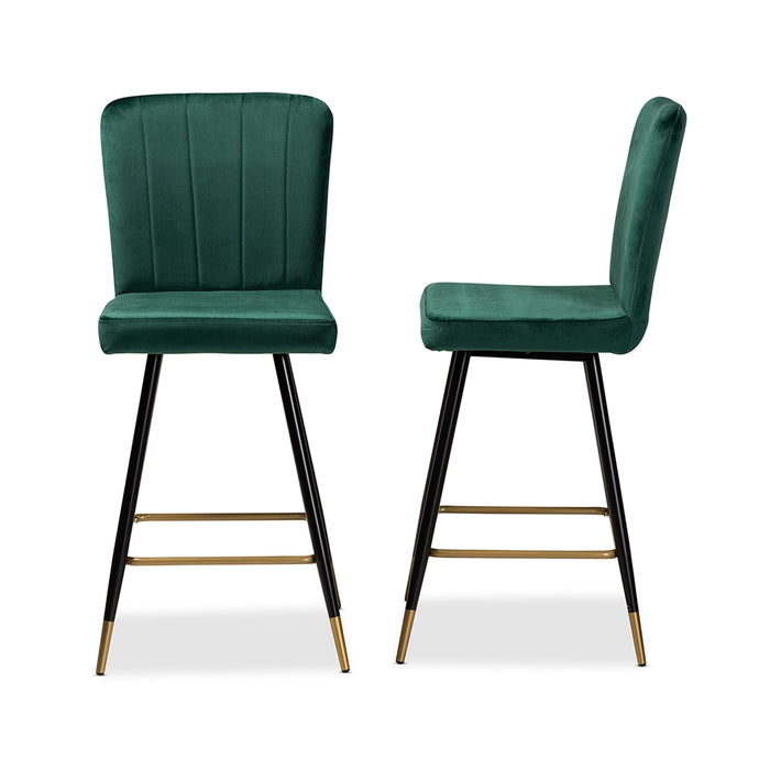 Preston 2-Piece Bar Stool Set/Emerald Green - Cool Stuff & Accessories