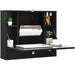 Wall Mounted Folding Laptop Desk Hideaway Storage with Drawer/Black - Cool Stuff & Accessories
