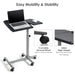 Adjustable Angle Height Rolling Laptop Table - Cool Stuff & Accessories