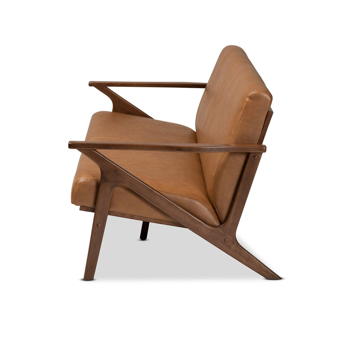 Bianca Mid Century Leather Effect Sofa - Cool Stuff & Accessories