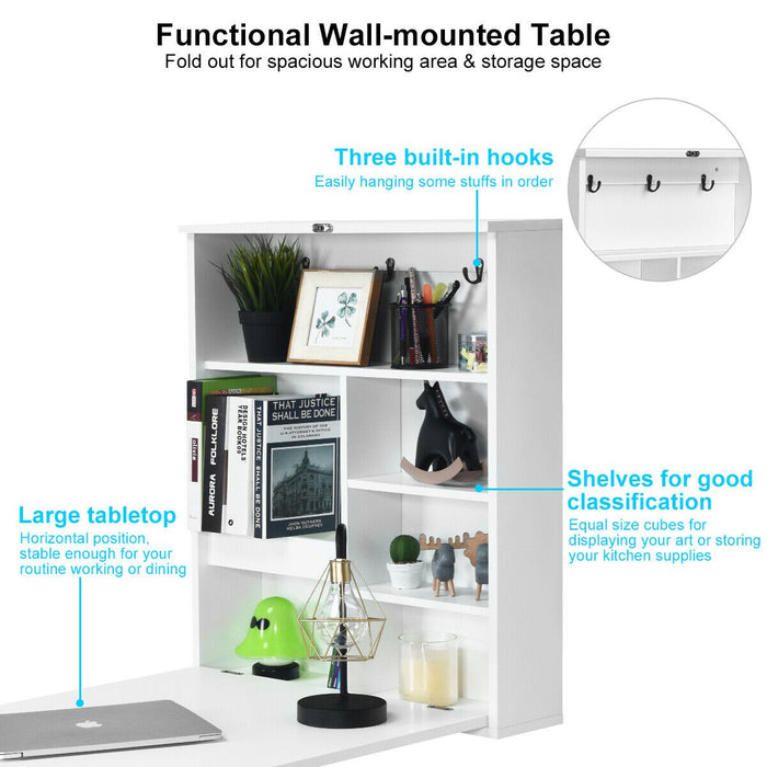 Convertible Wall Mounted Table with A Chalkboard/White - Cool Stuff & Accessories