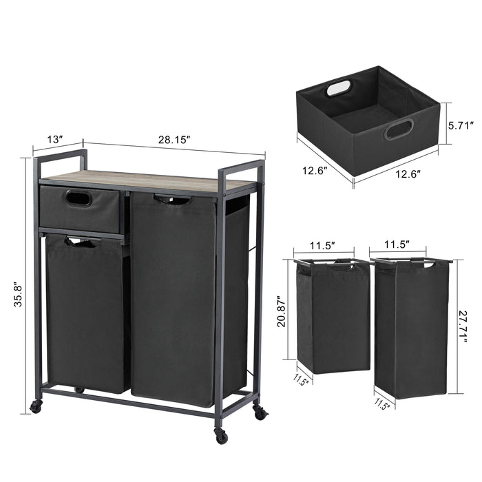 JHX Laundry Basket/ Grey