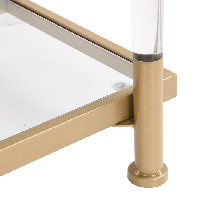 Acrylic Glass Console Table/ Gold