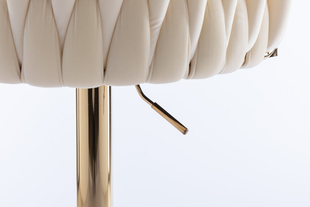 Set of 2 Bar Stools/ Ivory