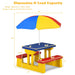 Kids Picnic Folding Table and Bench with Umbrella/ Yellow - Cool Stuff & Accessories
