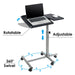 Adjustable Angle Height Rolling Laptop Table - Cool Stuff & Accessories