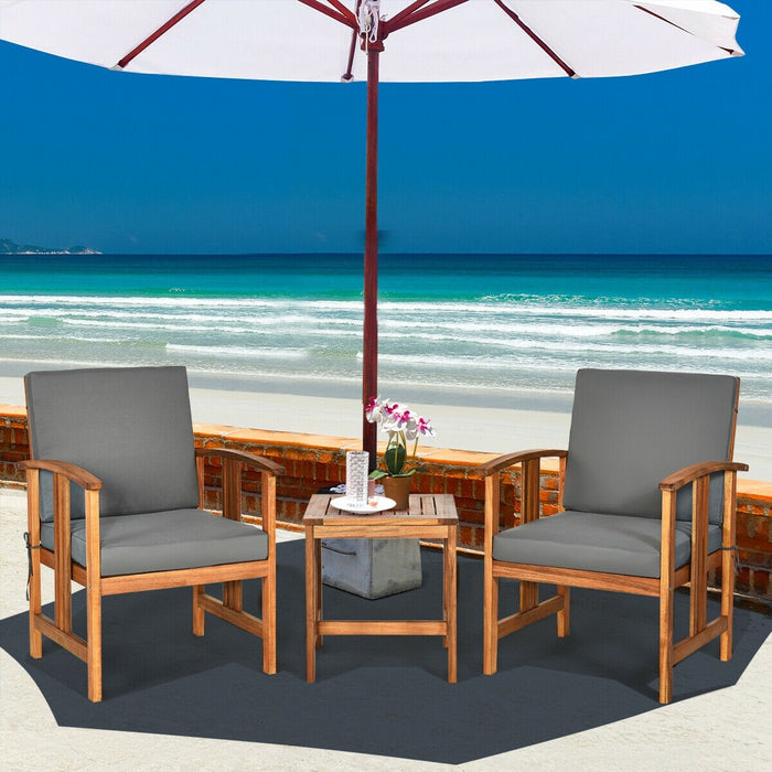 3PC Solid Wood Outdoor Patio Sofa Furniture Set - Cool Stuff & Accessories