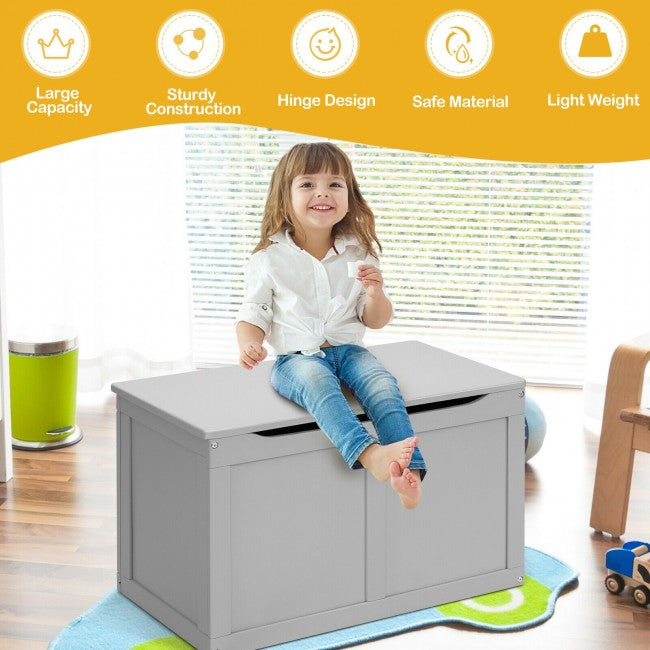 Wooden Chest Organizer Toy Storage Box/Grey