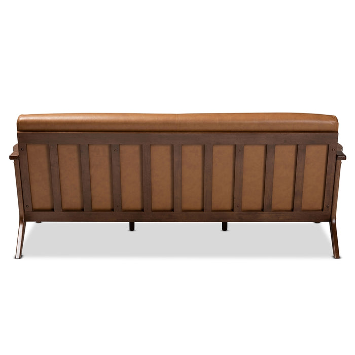 Bianca Mid Century Leather Effect Sofa - Cool Stuff & Accessories