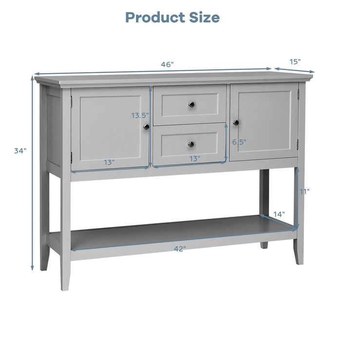 Wooden Console Table with Drawers / Grey - Cool Stuff & Accessories