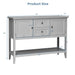 Wooden Console Table with Drawers / Grey - Cool Stuff & Accessories