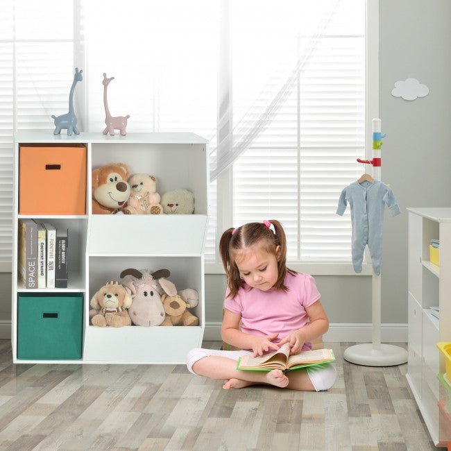 Kids Toy Storage Cabinet Shelf Organizer/White
