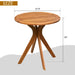 27" Outdoor Round Solid Wood Coffee Side Bistro Table - Cool Stuff & Accessories