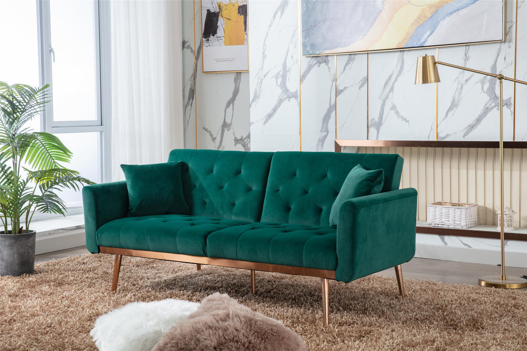 Kent Velvet Sofa/ Green