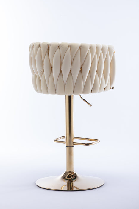 Set of 2 Bar Stools/ Ivory