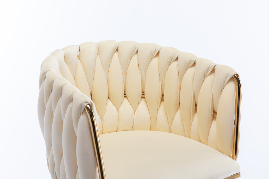 Set of 2 Bar Stools/ Ivory
