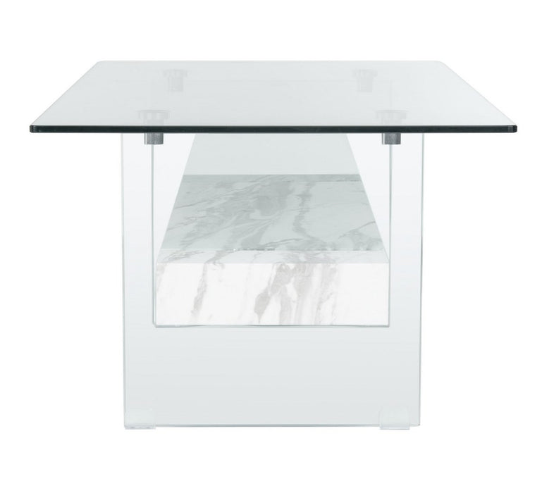 Kayley Glass Coffee Table/Glass White