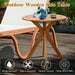 27" Outdoor Round Solid Wood Coffee Side Bistro Table - Cool Stuff & Accessories