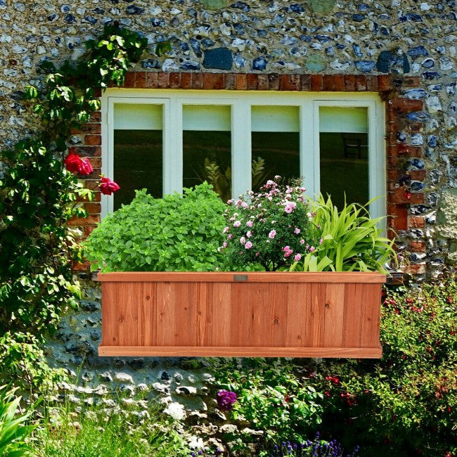 3 Feet x 3 Inch Wooden Decorative Planter Box/Brown