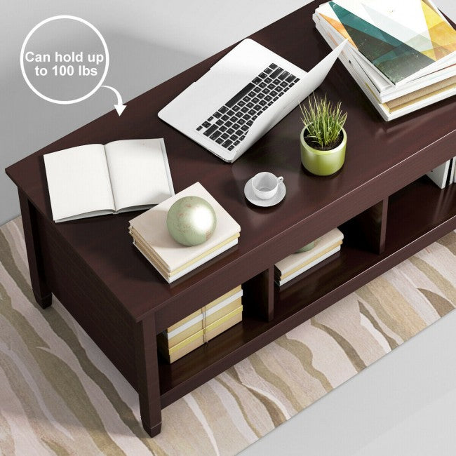 Lift Top Coffee Table with Hidden Storage Compartment/Coffee