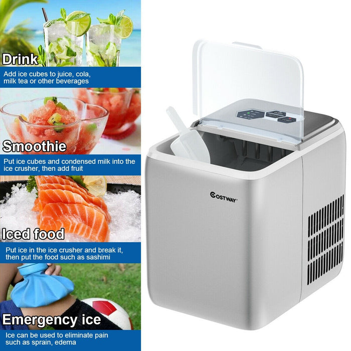 Portable Countertop Ice Maker Machine with Scoop
