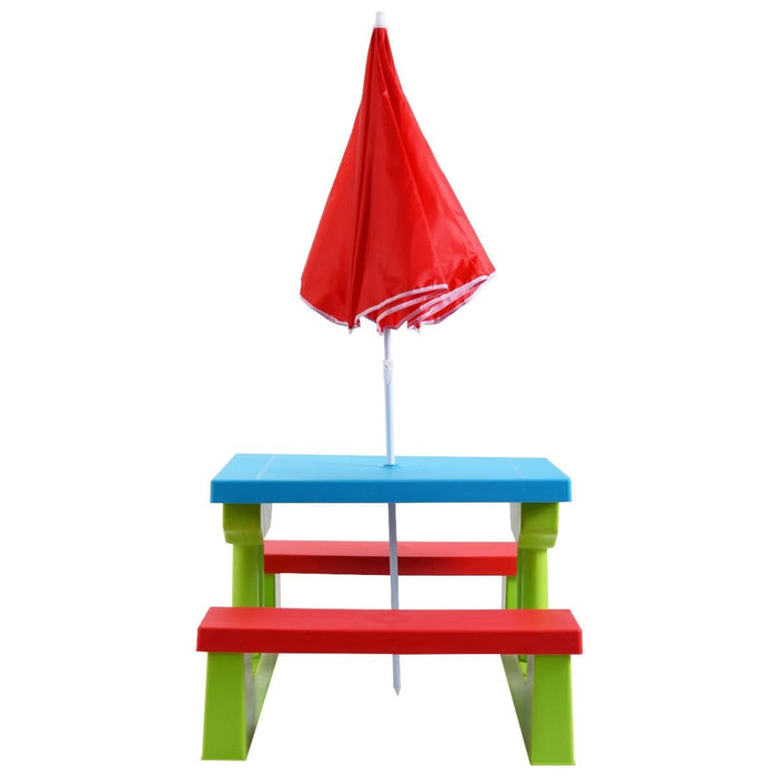 Kids Picnic Folding Table and Bench with Umbrella/ Green - Cool Stuff & Accessories