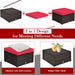 4 Pcs Ottoman Garden Deck Patio Rattan Wicker Furniture Set Cushioned Sofa - Cool Stuff & Accessories